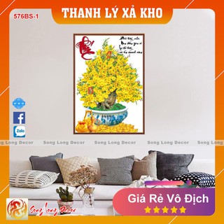 Tranh dán tường 3d hoa mai - 576bs tranh 3d bon sai - giấy dán tường 3d - song long decor