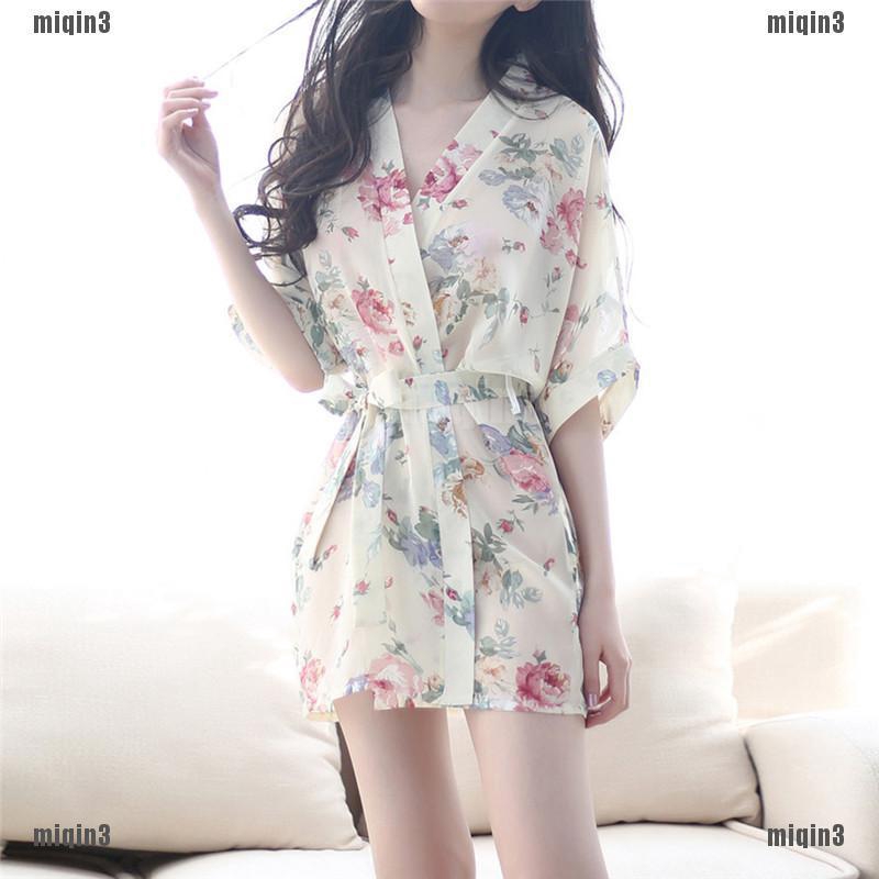 Áo Choàng Ngủ Chất Chiffon Hoạ Tiết Hoa Thiết Kế Quyến Rũ Cho Phái Nữ | BigBuy360 - bigbuy360.vn
