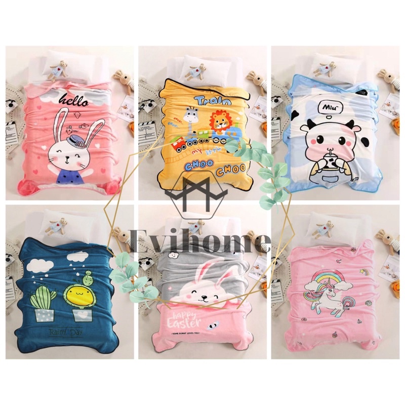 Chăn tuyết trẻ em size 1m x 1m4 sẵn hàng- chăn được làm từ chất liệu lông tuyết mềm mại, an toàn giúp giữ ấm