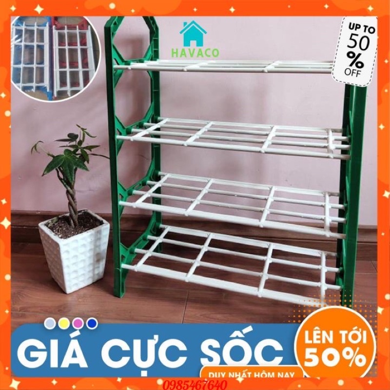 Kệ để giày, dép 4 tầng tiện dụng bằng nhựa