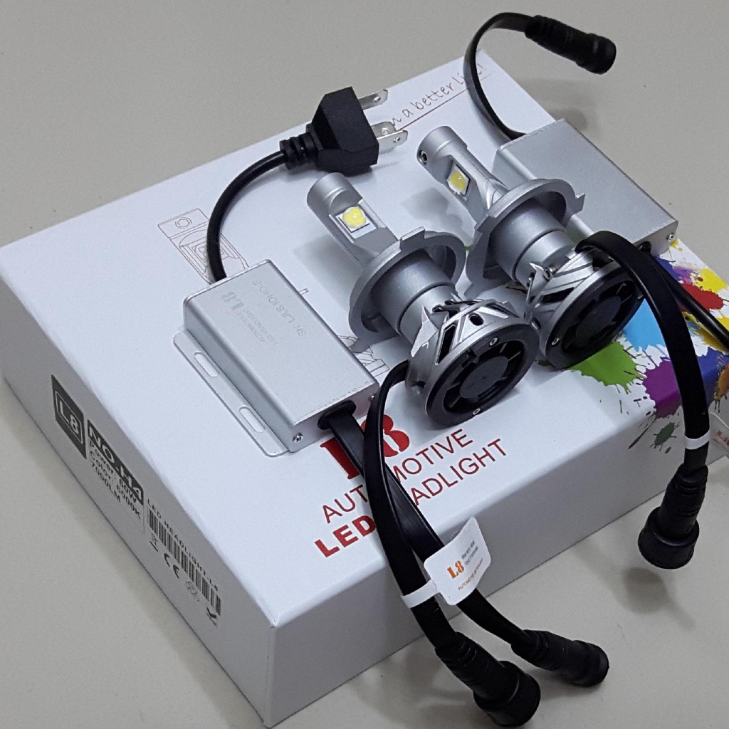 Cặp bóng đèn Led Cree XHP70 L8 H4 4300k màu vàng nắng