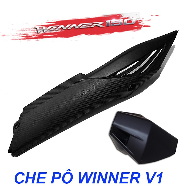 BỘ ỐP PÔ VÀ ĐUÔI PÔ WINNER V1 KIỂU ZIN - ĐEN MỜ KHÔNG TEM