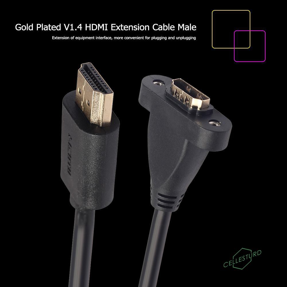 Dây cáp mở rộng HDMI V1.4 mạ vàng kim chuyển đổi đầu sang cổng kèm vít