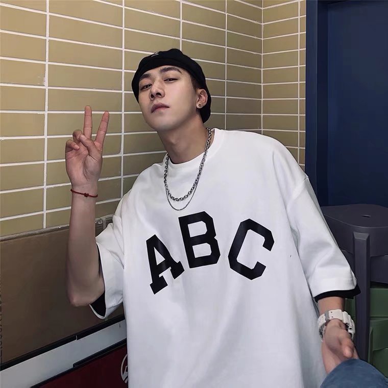 Áo phông nam big size có size lớn M-8xl Áo thun unisex nam nữ form rộng tay lỡ phông In Chữ ABC Phong Cách Mỹ Thời Trang