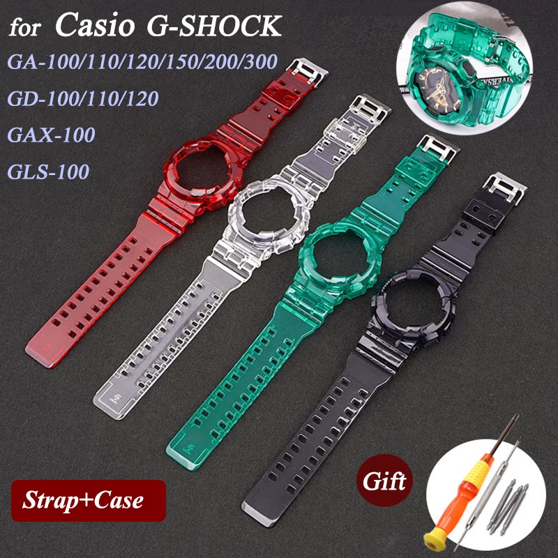Dây Đeo Silicone Trong Suốt Cho Đồng Hồ Casio G-shock GA-100 / 110 / 120 GLS-100 GD-120 GAX-100