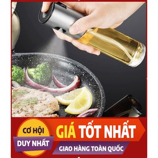 Chai xịt dầu ăn, nước mắm, dấm và các gia vị dạng lỏng bằng thủy tinh, nắp inox siêu bền, dung tích 100ml