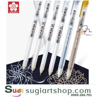 [ NHẬT ] Bút gel Sakura - Bút trắng / GOLD / SILVER gelly roll