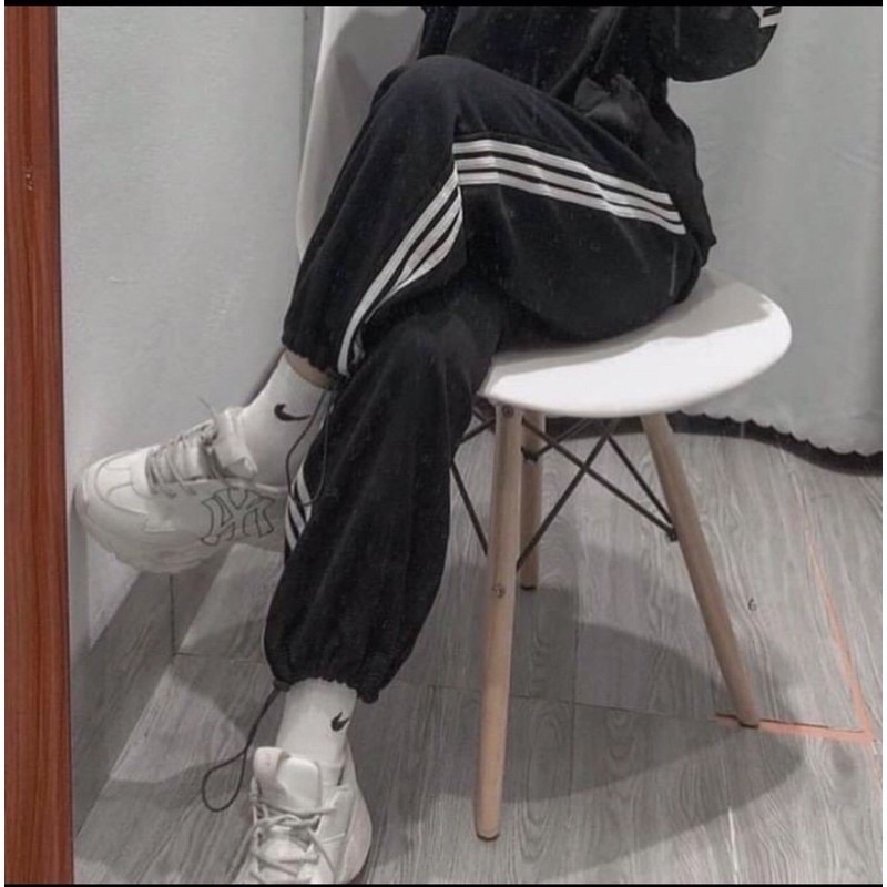 Quần baggy phối viền sọc siêu hot