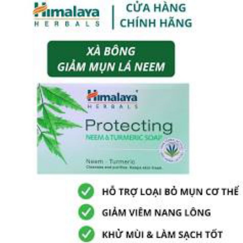 Xà Phòng NEEM & NGHỆ TÂY - HIMALAYA NEEM & TURMERIC SOAP 75g.