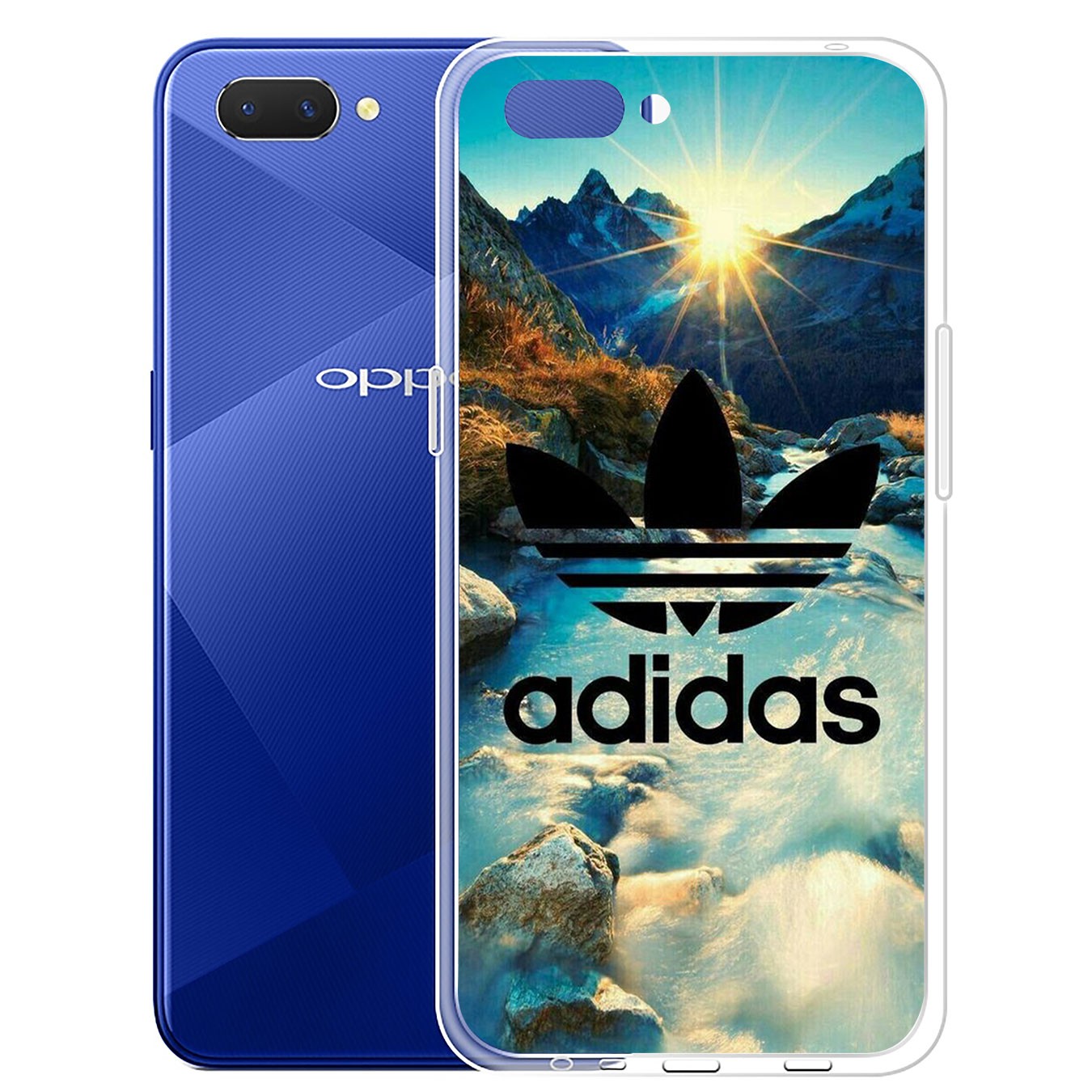 Ốp lưng silicon họa tiết logo Adidas cho Samsung Galaxy A71 A70 M20 A6 Plus A7 A8 A9 2018 A6+ S7 Edge