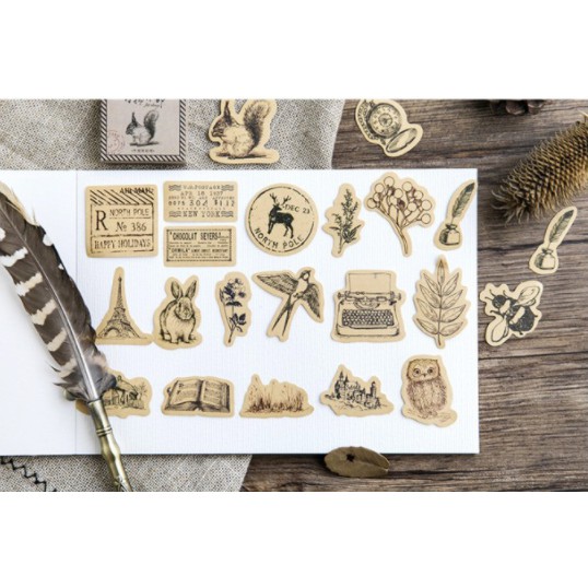 Set 45 sticker dán trang trí sổ lưu niệm
