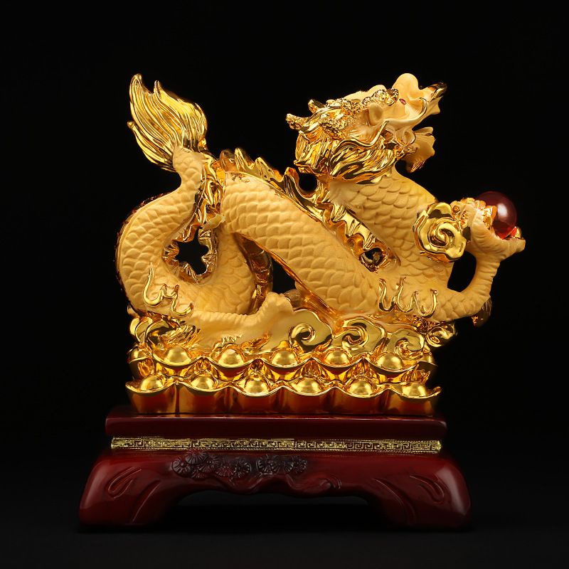 Tượng rồng vàng phong thủy,,,