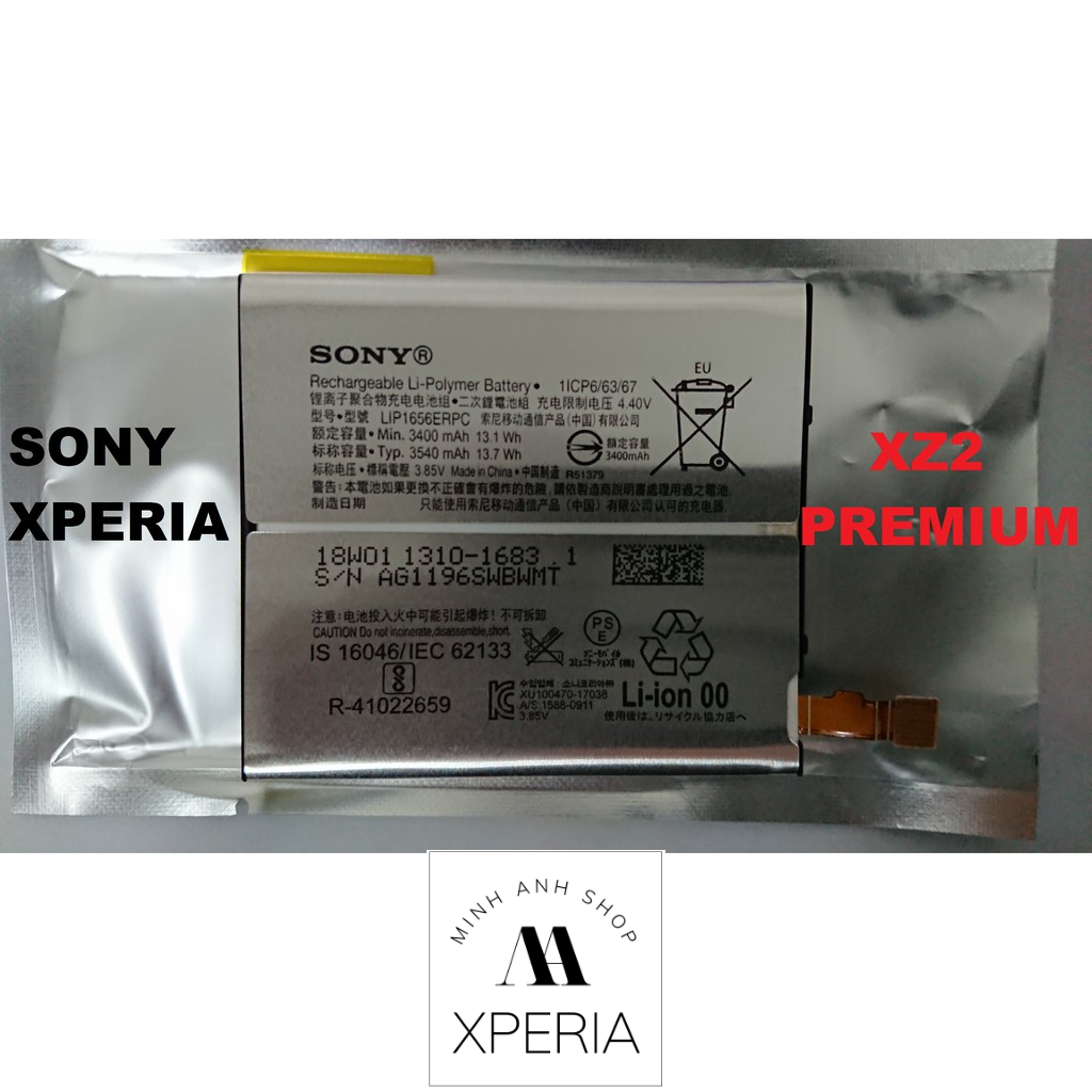 PIN ZIN NEW CHÍNH HÃNG SONY XPERIA XZ2 PREMIUM  : LIP1656ERPC