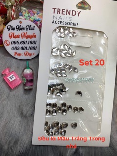 Set Đá Khối Chân Bằng Trang trí móng nails