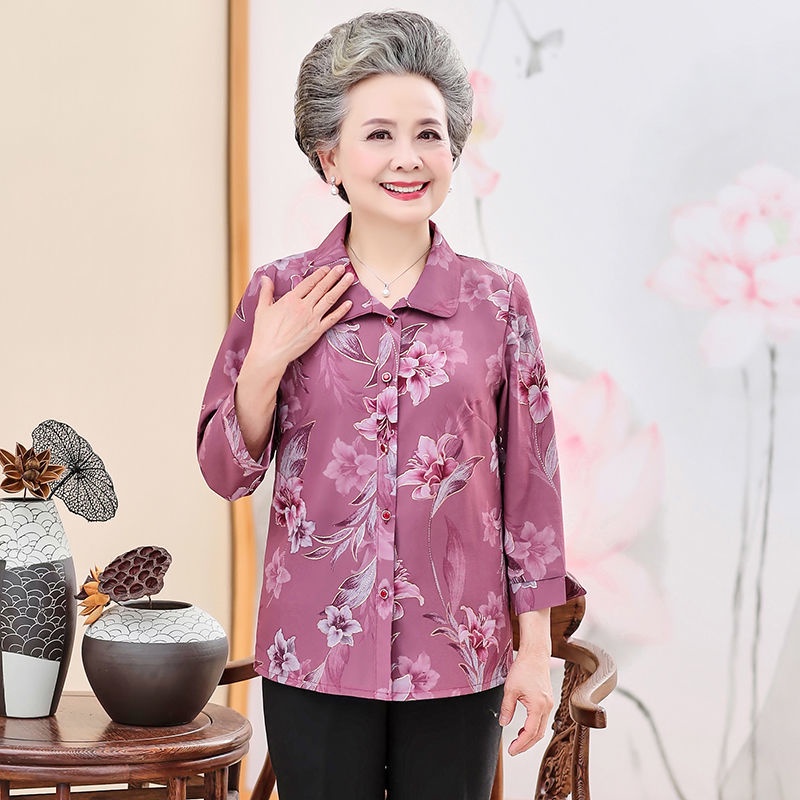 Bộ vest và áo sơ mi của phụ nữ trung niên và cao tuổi mùa xuân và mùa thu