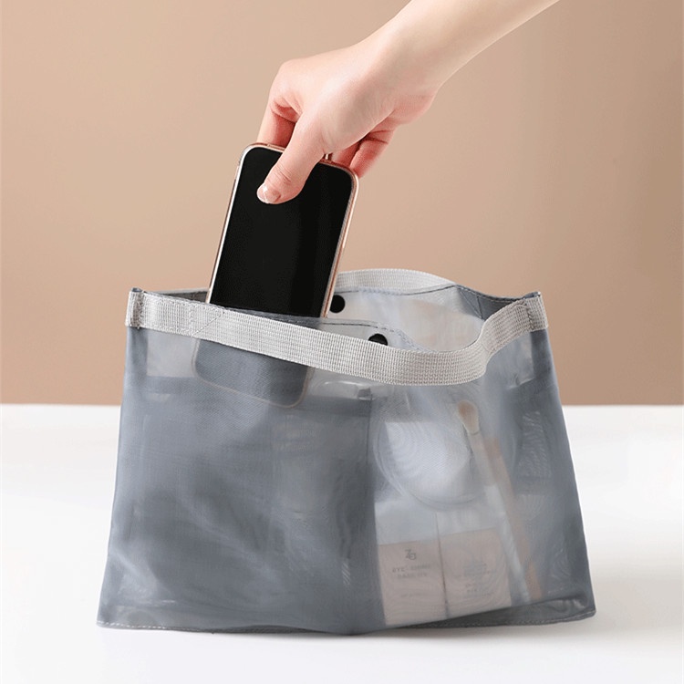 Túi Lưới Trong Suốt Siêu Nhẹ Đựng Mỹ Phẩm Tiện Dụng Cho Nữ