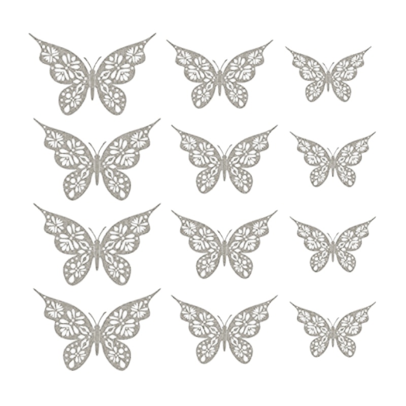 Sticker Dán Tường Họa Tiết Bướm 3D Tinh Tế