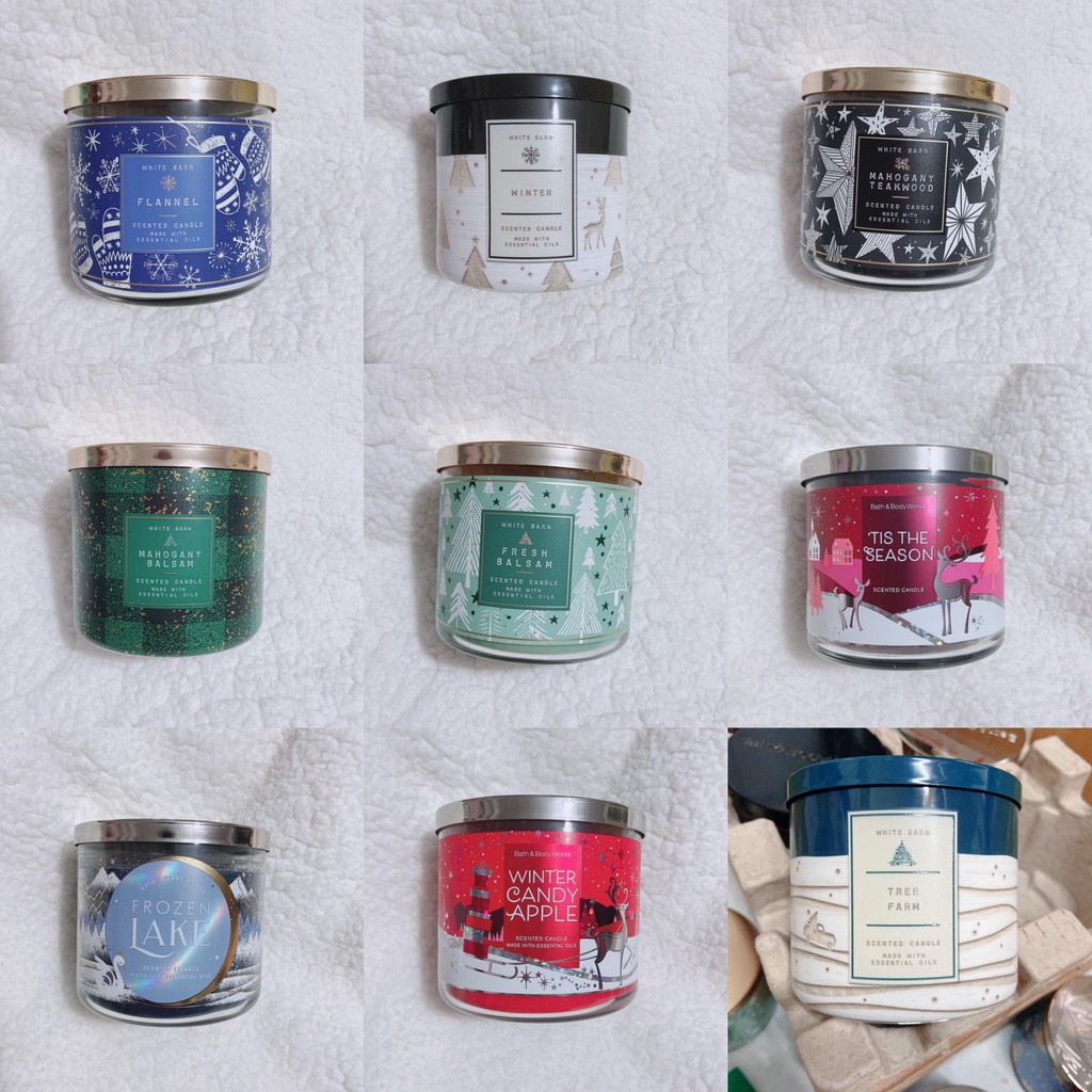 Palo Santo Comfort Spearmint Nến thơm 3 tim Bath &amp; Body Works 3 wick BBW 411gr nhiều mùi hot 2020 YBS Store Chuẩn Bill