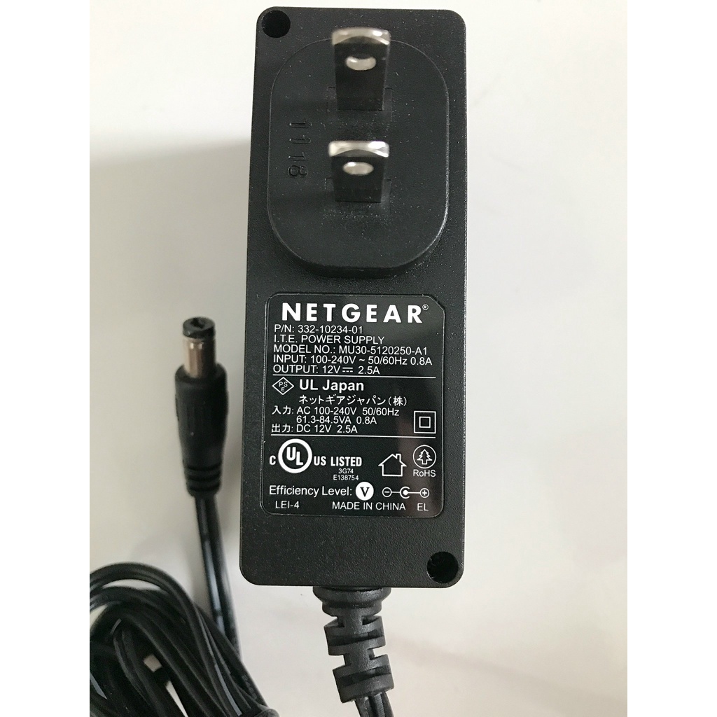 Adapter nguồn Netgear 12V 2.5A Chính Hãng chân cắm 5.5x2.1mm