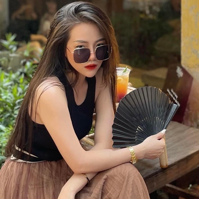Kính râm nữ chuẩn UV400, kính mát vintage vuông C3 chống ánh sáng xanh, UV400 Jolie eyewear
