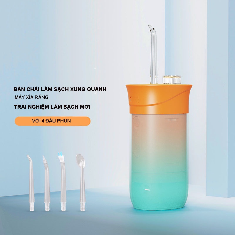 Máy tăm nước cầm tay Portable Water Flosser công nghệ Đức 3 chế độ làm sạch chuyên sâu - Tutin kids