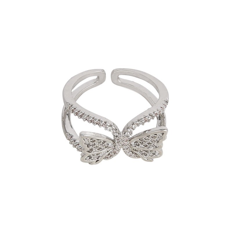 Nhẫn Hình Bướm Rỗng Phong Cách Retro 23510 Dành Cho Nữ