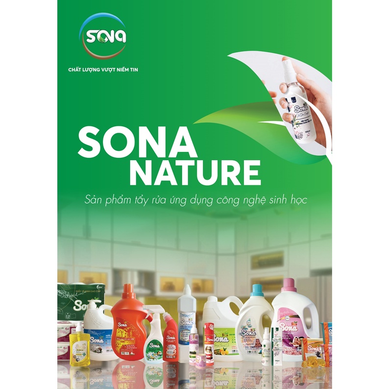 Nước Tẩy bồn cầu/ tẩy toilet sinh học SONA 1kg hương quế