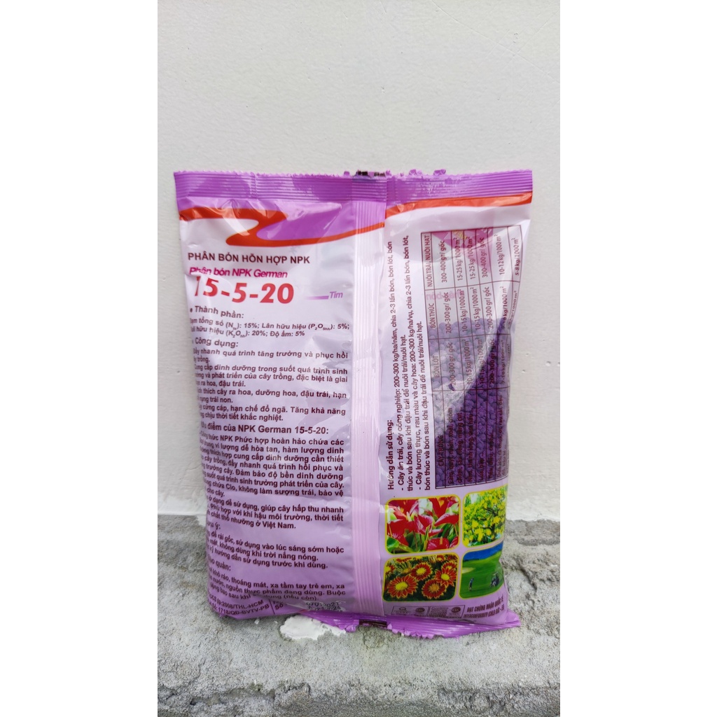 Phân bón NPK 15-5-20 kích nụ và nuôi nụ cây mai vàng
