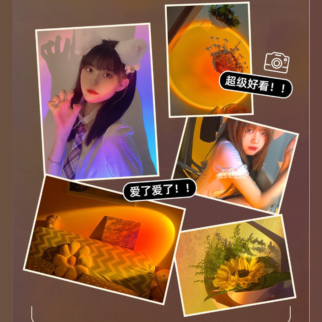 Đèn hoàng hôn 16 màu remote, Đèn sunset 16 màu tặng kèm remote từ xa