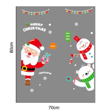 Decal trang trí Noel Hít Tĩnh Điện 2 mặt - Xin chào Noel vui vẻ