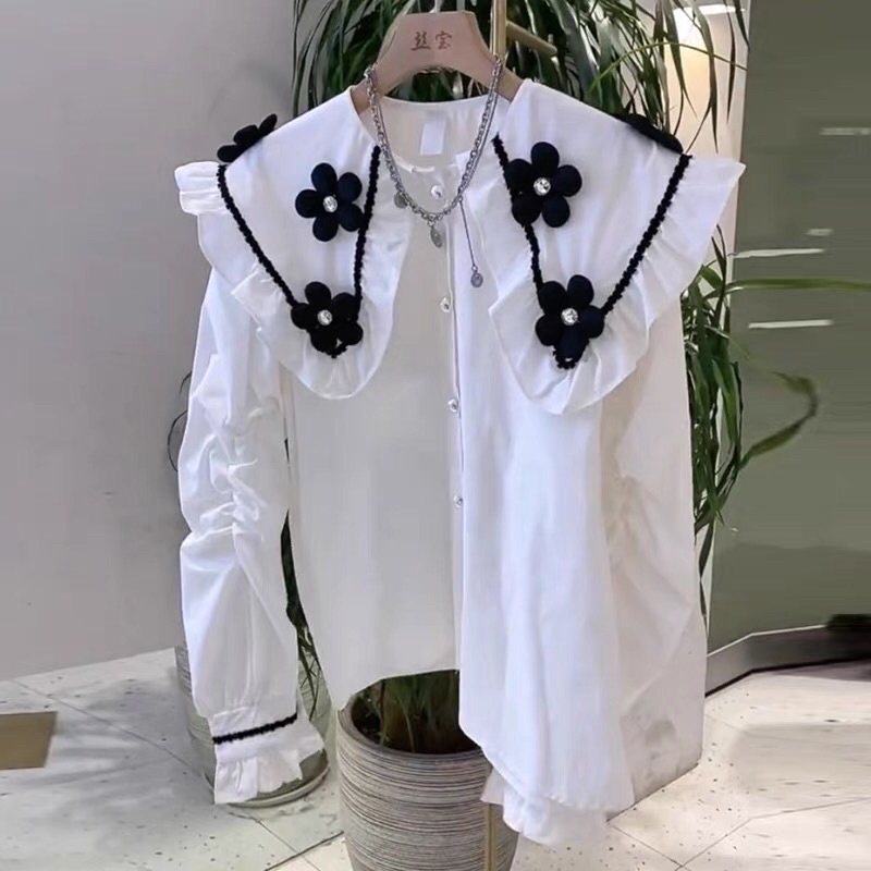 ÁO SƠ MI KÈM HOA _YAME SHOP'S