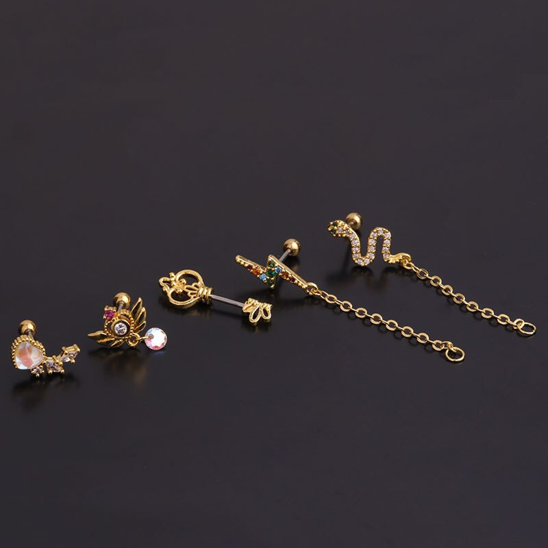 1 Khuyên Tai Thép Không Gỉ Thời Trang Cá Tính