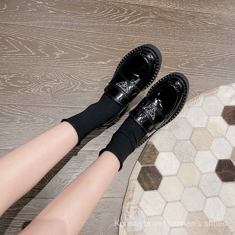 Giày Da Mềm Đế Vừa Mũi Tròn Phong Cách Anh Quốc Thời Trang Mùa Thu Cho Nữ