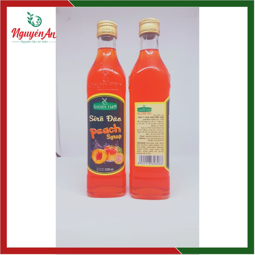 SIRÔ GOLDEN FARM ĐÀO 520 ML