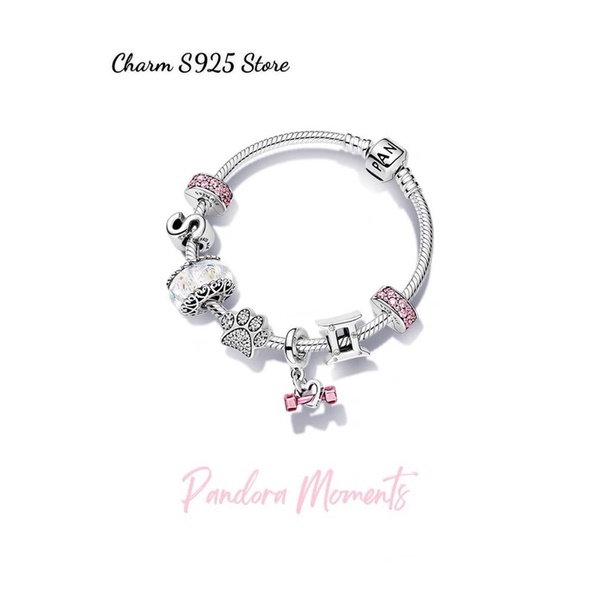 COMBO BỘ VÒNG TAY PAN ALE MIX 7 HẠT CHARM BẠC S925 THUẦN KHIẾT HÀNG CAO CẤP