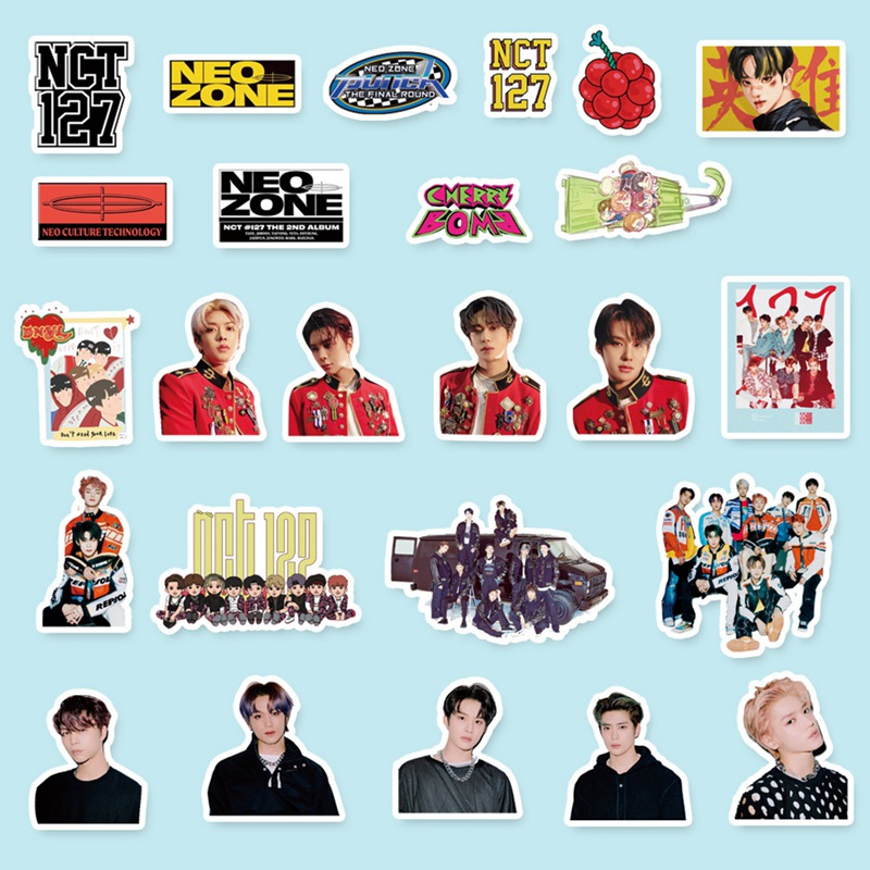 flowersqueen Bộ 60 Nhãn Dán Hình Ảnh Album Thứ 2 Của KPOP NCT127 Trang Trí Thủ Công