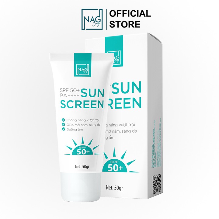 Kem chống nắng SUNSCREEN tính chất vật lý dưỡng trắng da cho cả da dầu mụn SPF50+