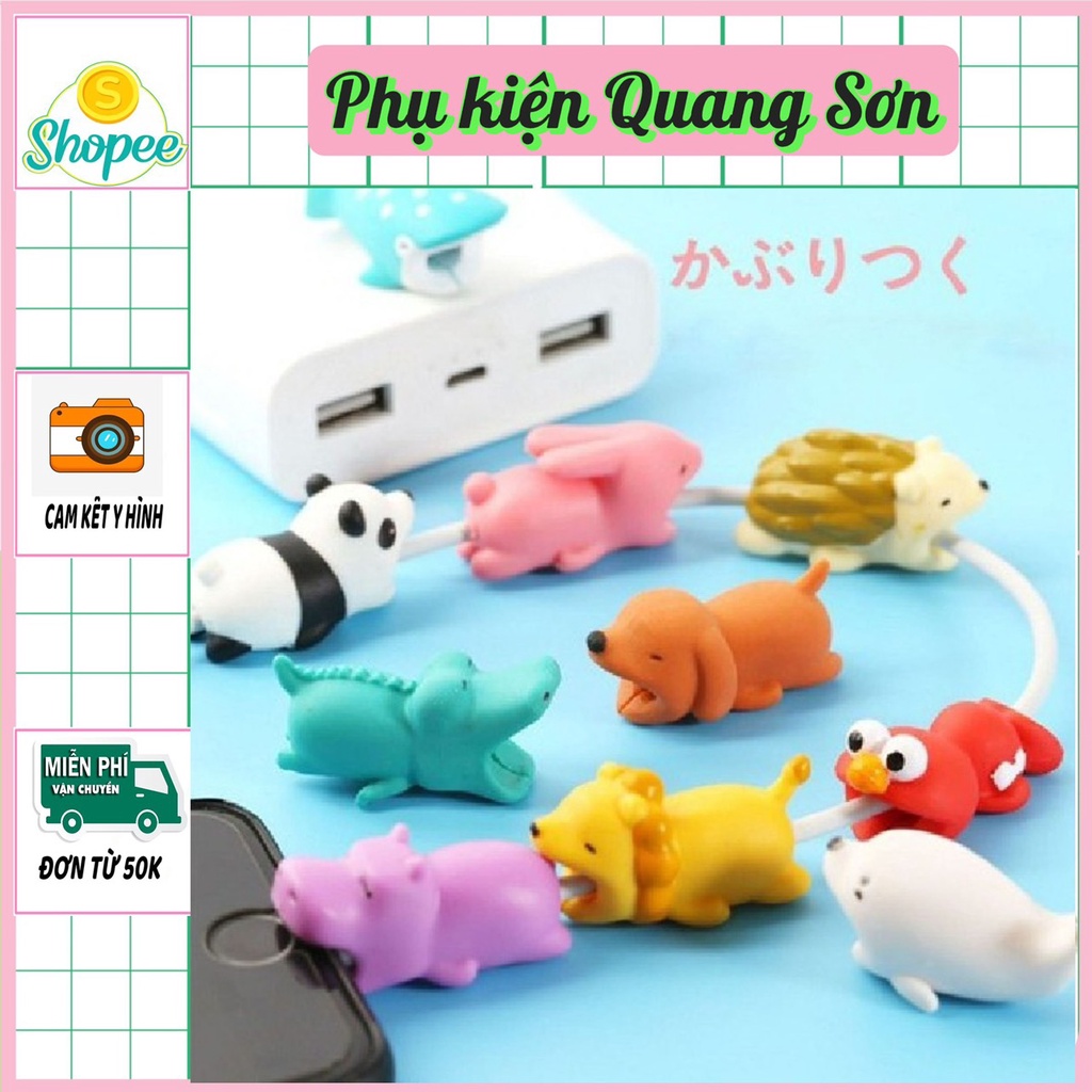 [HOT] Phụ Kiện Bảo Vệ Chống Đứt Gãy cho tất cả các loại Đầu Sạc hình thú cute