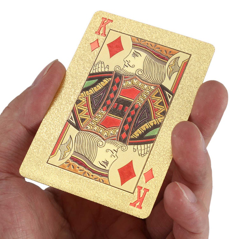 1Pc 24K Gold Playing Cards Plastic Poker with Gear Cover for 1/8 HPI Racing Savage