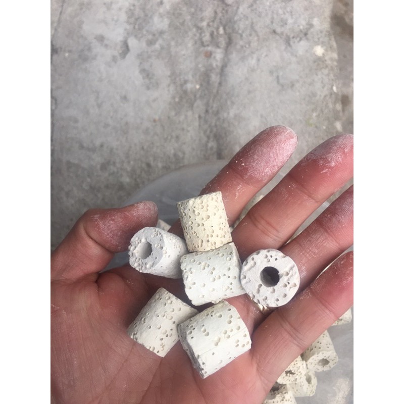 500gram sứ trụ trắng-vật liệu lọc cao cấp bể cá cảnh