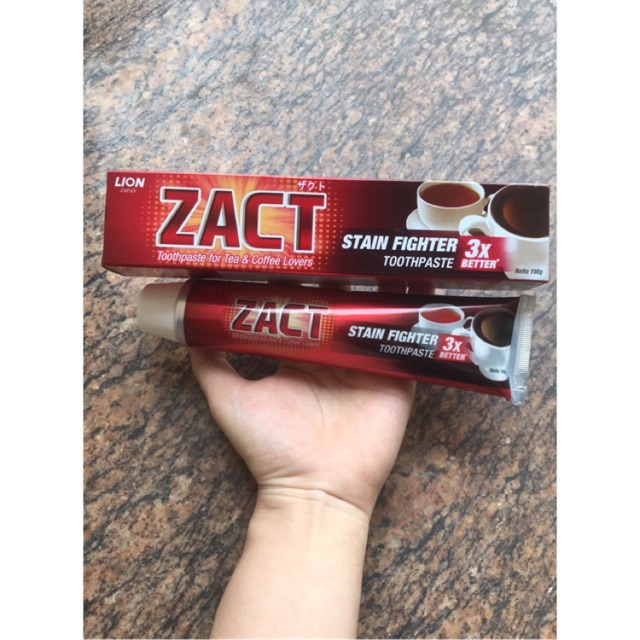 Kem Đánh răng Zact Lion Cho Người Uống Trà và Cafe 190g