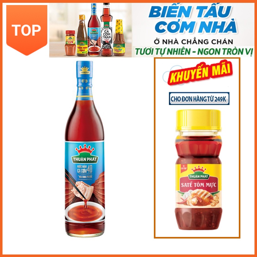 NƯỚC MẮM CÁ CƠM THUẬN PHÁT 620ML 30 ĐỘ - 40 ĐỘ