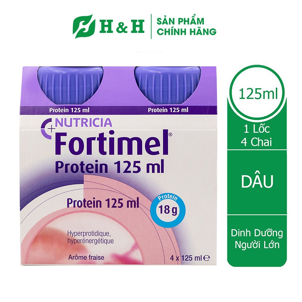Sữa Fortimel Protein vị Strawberry - Sữa cao năng lượng bổ sung dinh dưỡng cho người lớn