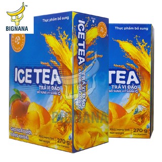 Trà Hòa Tan Ice Tea Việt Anh Vị Đào Hộp 18 Gói x 270gr, Bổ Sung Vitamin C, Tăng Cường Hệ Miễn Dịch