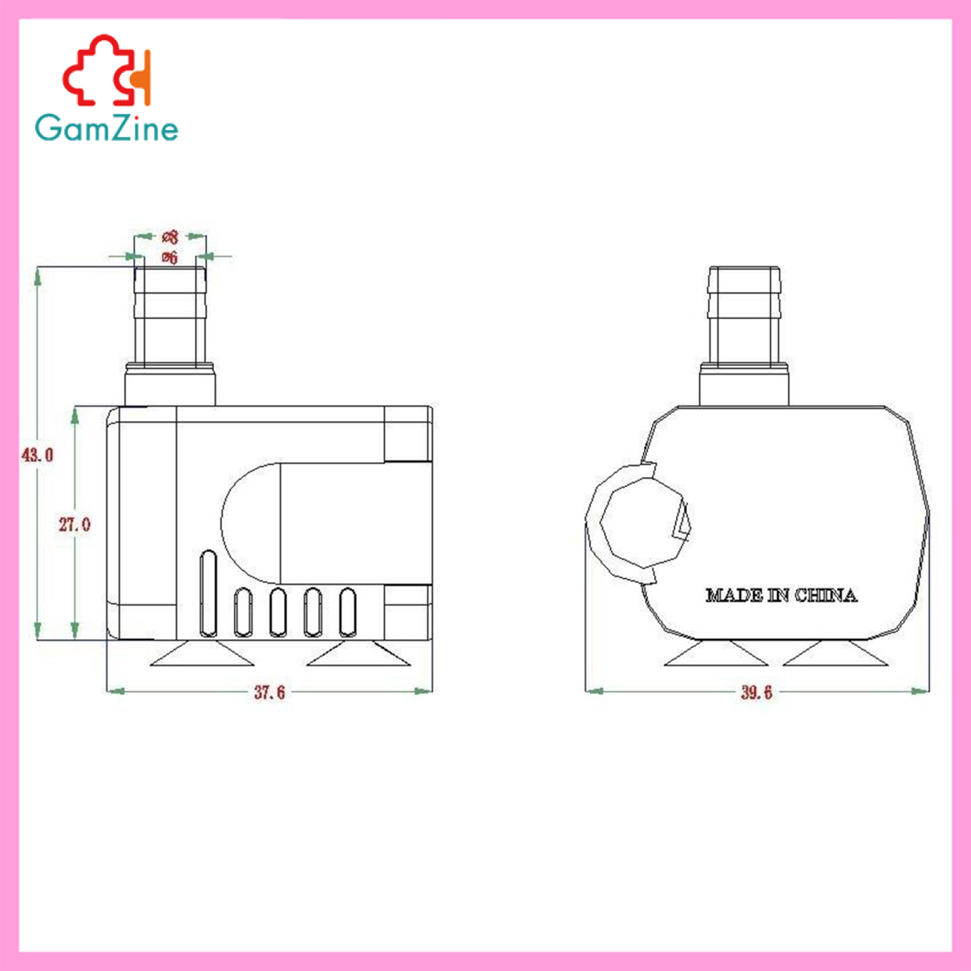 Máy Bơm Nước Mini Không Chổi Than 3w 12v