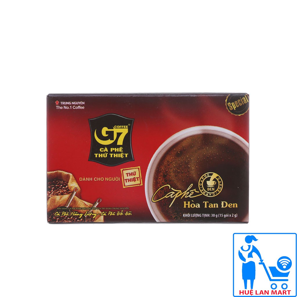 [CHÍNH HÃNG] Cà Phê Đen Hòa Tan G7 Hộp 30g (15 gói x 2g)