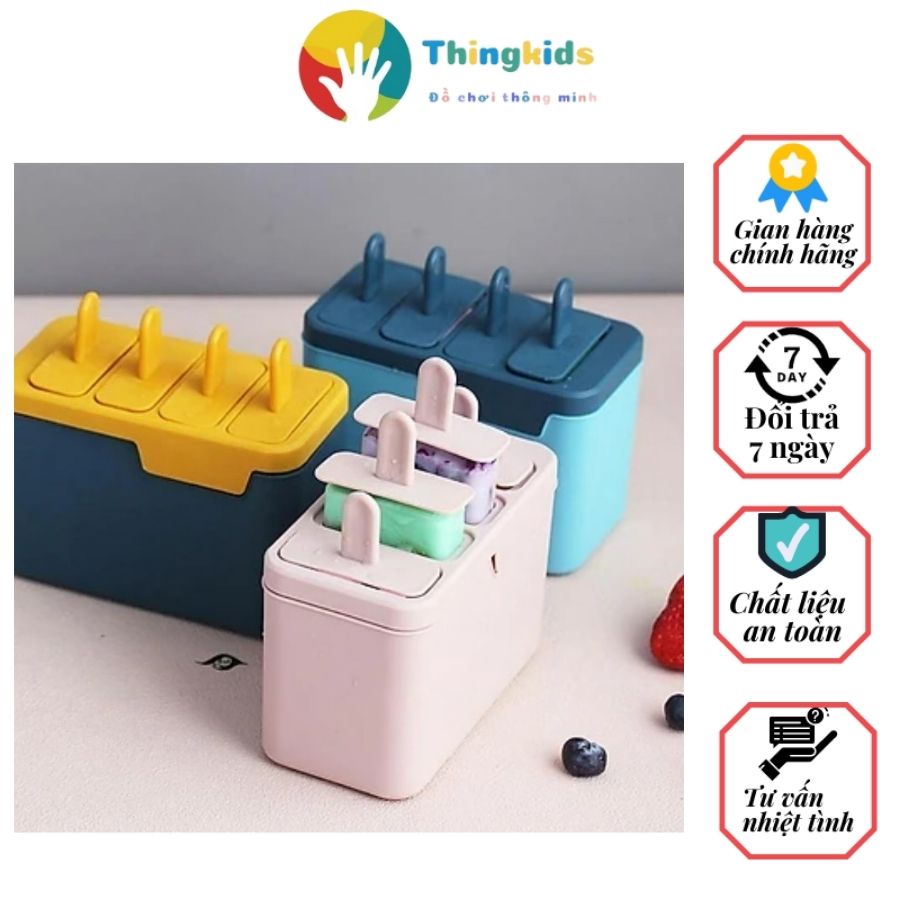 Khuôn làm kem 4 ngăn tiện lợi, xinh xắn giúp giải nhiệt mùa hè - Thingkdis