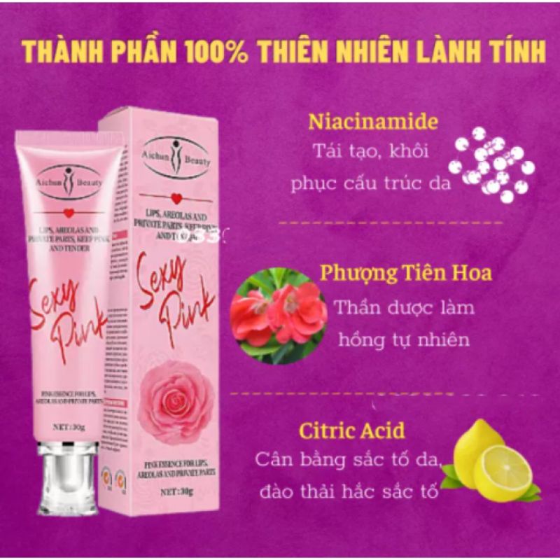 Kem Chống Thâm Môi - Làm Hồng Môi, Nhũ Hoa, Vùng Kín Sexy Pink 30g