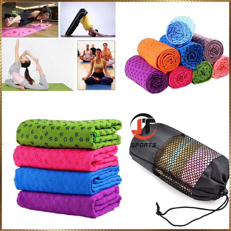 Khăn Trải Thảm Yoga Hạt Cao Su Non Siêu bền (tặng túi đựng) | BigBuy360 - bigbuy360.vn