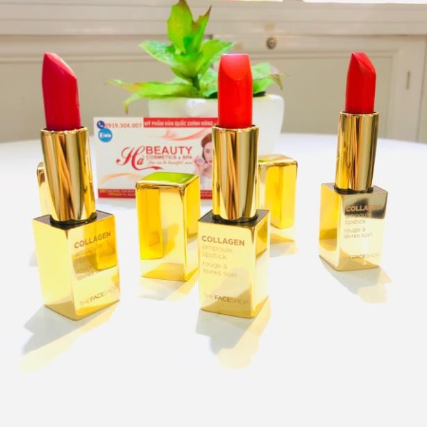 (AUTH) Son lì dưỡng COLLAGEN AMPOULE LIPSTICK The Face Shop